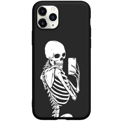 Horror Pirate Halloween Phone Case New Trendy Dark Style White Skull