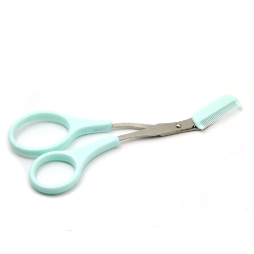 Eyebrow Trimmer Scissor with Comb Facial Hair Removal Grooming Shaping Shaver Cosmetic Makeup Accessories, Eyebrow Grooming Kit, Scissers for Eyebrow, Eyebrow Kit for Women, Eyebrow Stamp Kit Set, Eyebrow Clippers