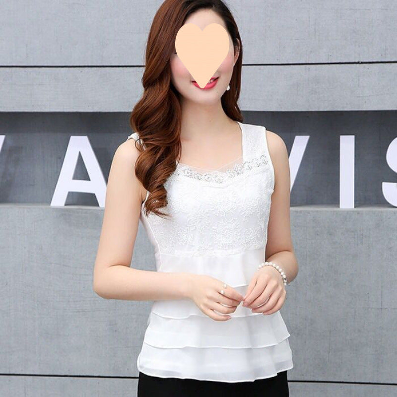 Figure-flattering Lace Camisole That Covers The Tummy And Slims The Waist