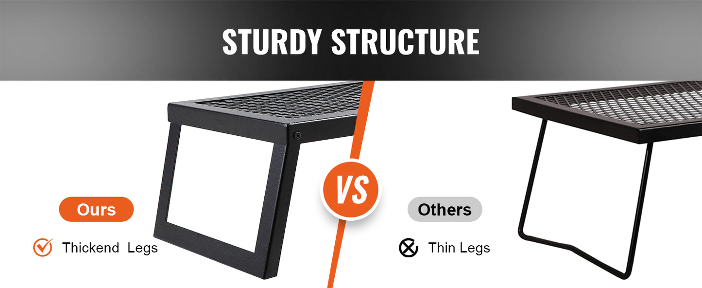 VEVOR 18/24in Barbecue Charcoal Grill Outdoor Home Appliance for Outdoor Cooking Camping Picnics Beach