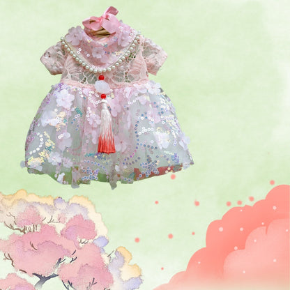 Cat Hanfu Clothes Pet Summer Thin Section