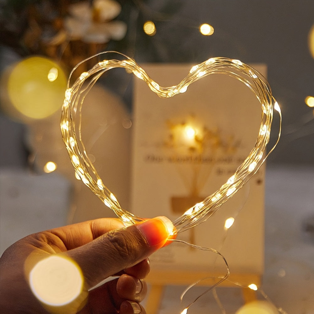 1pc String Lights Suitable for Bedroom, Party, Wedding, Christmas and Halloween Decoration Light 50/100LED