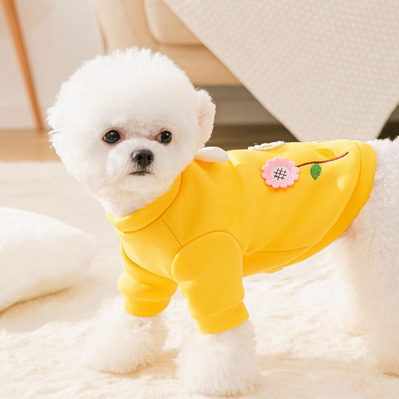 Three-dimensional Flower Sweater Small Pet Clothing
