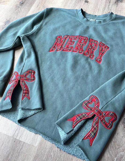 Men And Women Christmas Bowknot Elements Embroidered Sweater