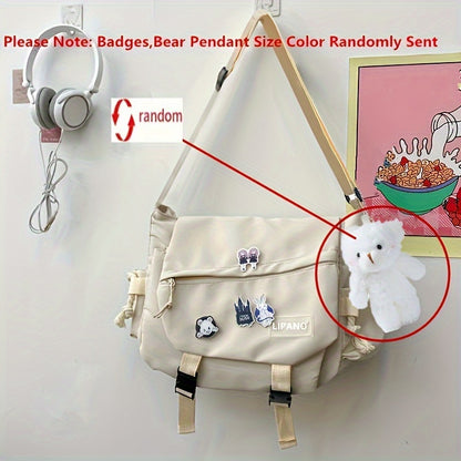 Premium Nylon Crossbody Messenger Bag - Large Capacity Shoulder Bag for Women & Men | Harajuku Style