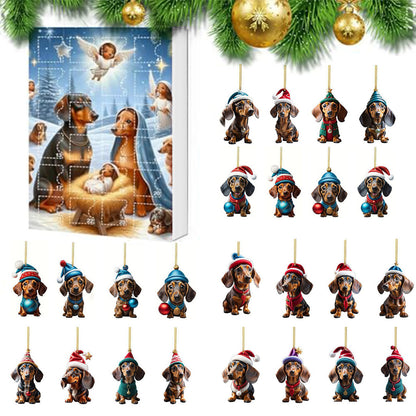 Christmas Countdown Pet Pendant Home Decoration
