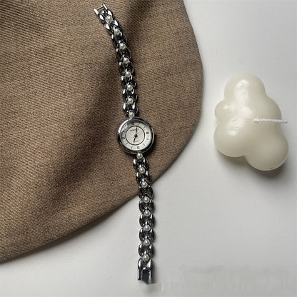 Roman Pearl Chain Watch For Women