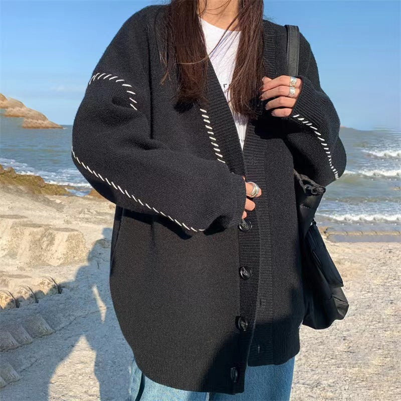 Women's Knitted Cardigan Top Coat