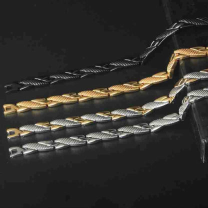 Men's Premium Dragon Pattern Bracelet - Adjustable 7mm Magnetic Black Alloy Jewelry