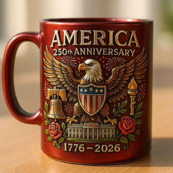 America's 250th Anniversary Commemorative Ceramic Mug - Limited Edition 2026 Patriotic Gift