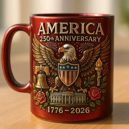 America's 250th Anniversary Commemorative Ceramic Mug - Limited Edition 2026 Patriotic Gift