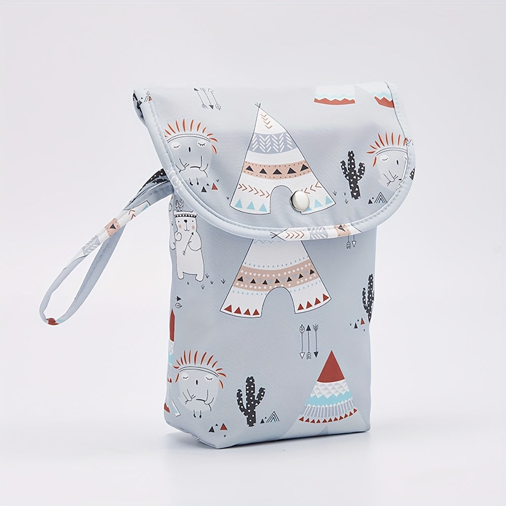 [Portable Diaper Storage for Youngsters] Portable Diaper Storage Bag for Youngsters - Durable Polyester, Ideal for Diapers & Wet Wipes