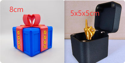 Christmas Interesting Prank Gift Middle Finger In Box Christmas Box Funny Creative Gifts Office Desk Decoration Home Decoration