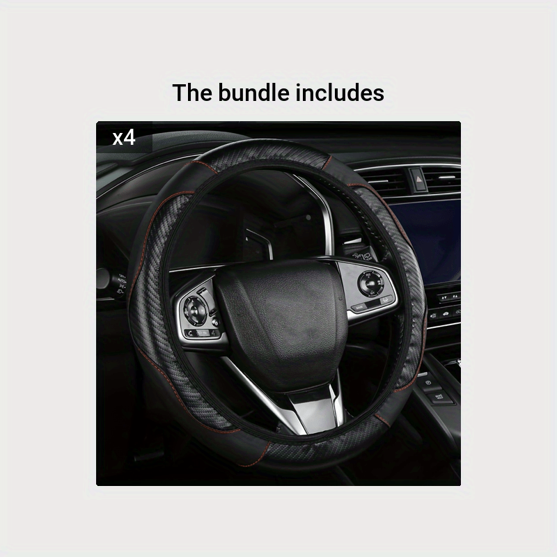 1pc Car Steering Wheel Cover, Universal 38.1 Cm Anti-Slip Car Steering Wheel Protector Cover Car Decor Accessories, No Inner Ring