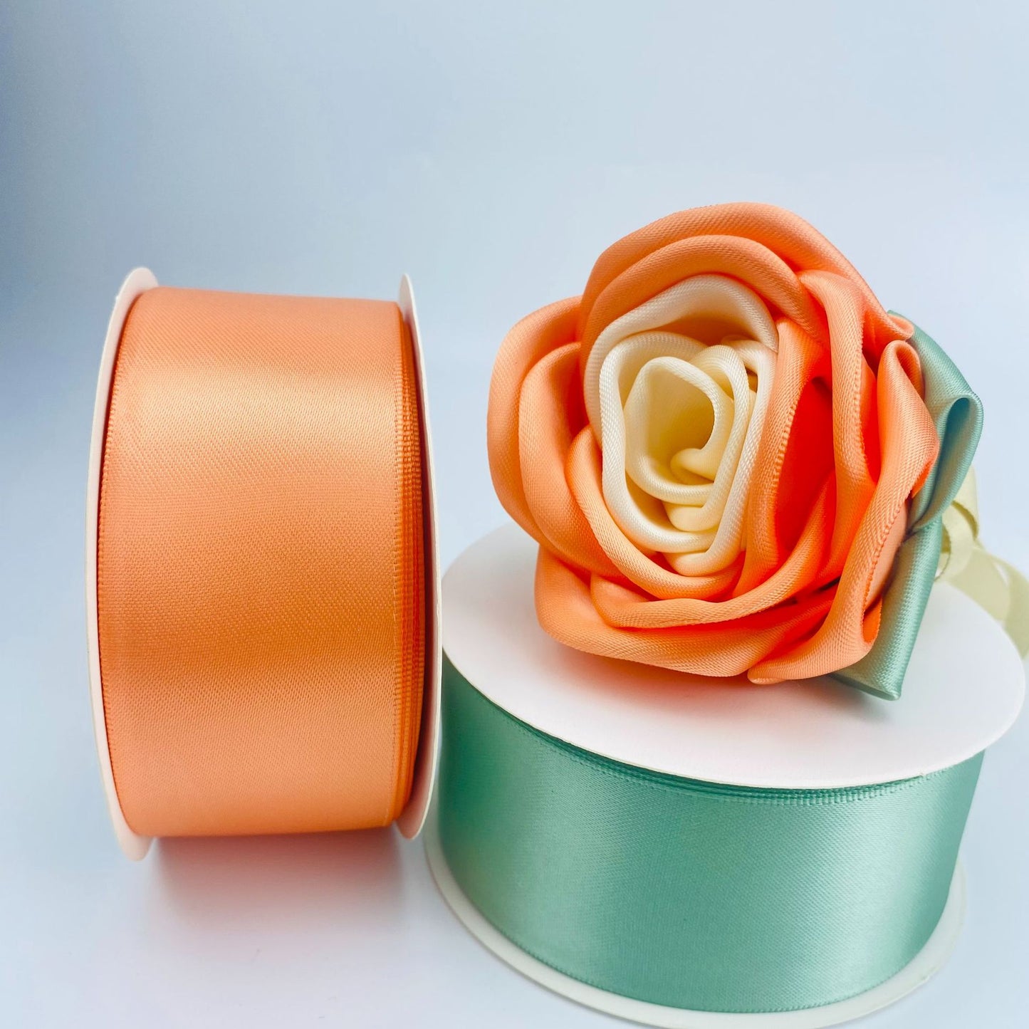 Double-sided Bright Thickened Dacron Ribbon Chinese Valentine's Day Bouquet Gift Box Package Ribbon