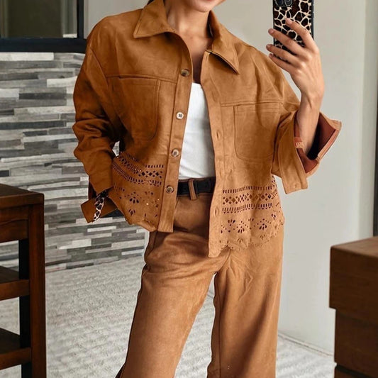 Women's Versatile Casual Fashion Hollow-out Jacket