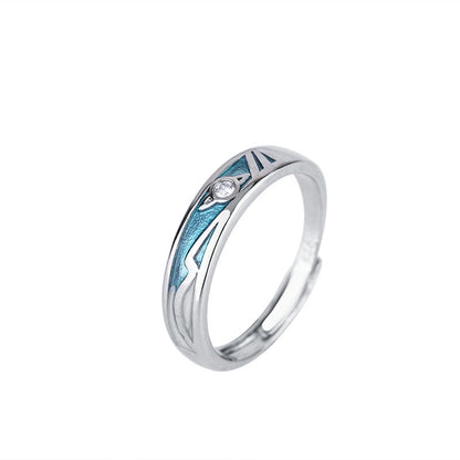 Butterfly Couple Ring Pair Ring Simple Valentine's Day Gift