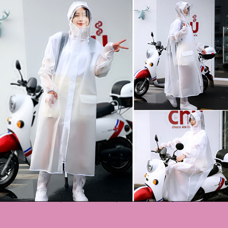 Transparent Electric Car Battery Car Bicycle Adult Poncho