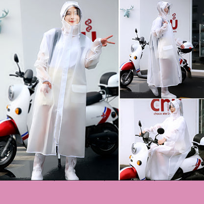 Transparent Electric Car Battery Car Bicycle Adult Poncho