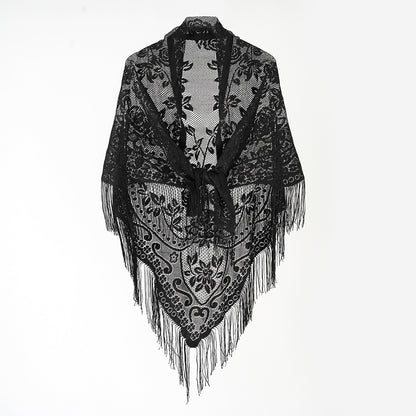 Jacquard Border Casual Shawl For Women
