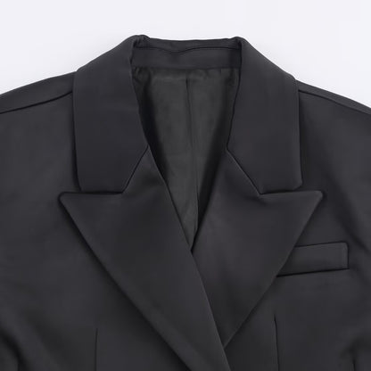 New Women's Silk-satin-texture Blazer Fashionable