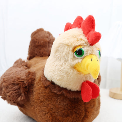 28.98cm Swan Chick Family Plush Toy, Chicken Mother Swan Plush Dolls Lifelike Animals Stuffed Doll With Nest, Kids Christmas Gift