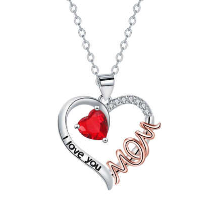Heart-shaped Mom Necklace Mother's Day Gift