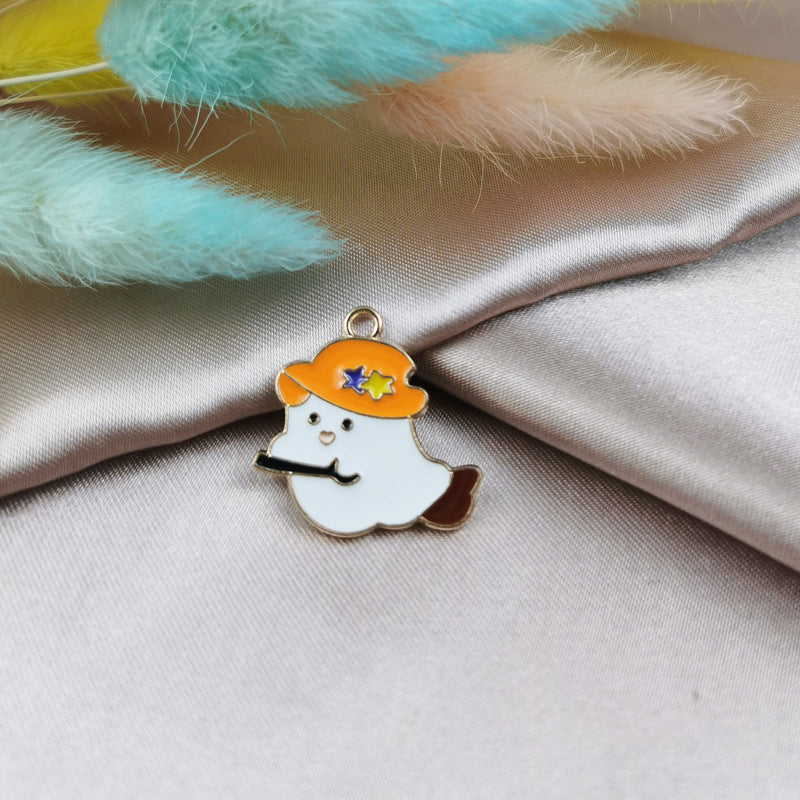 Pumpkin Head Skull Haunted House Pendant Material