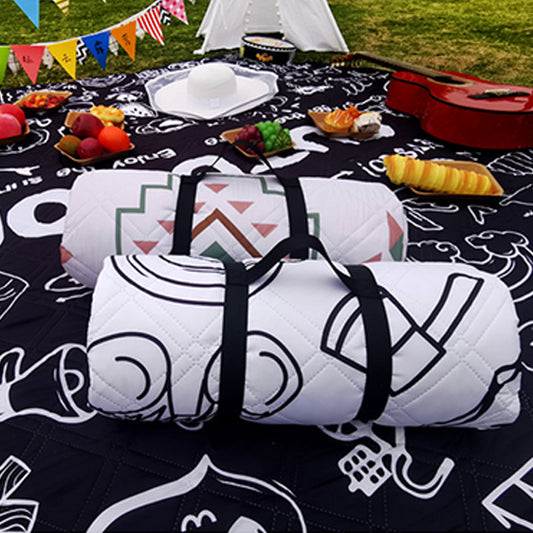 Black And White Style Series Ultrasonic Picnic Mat