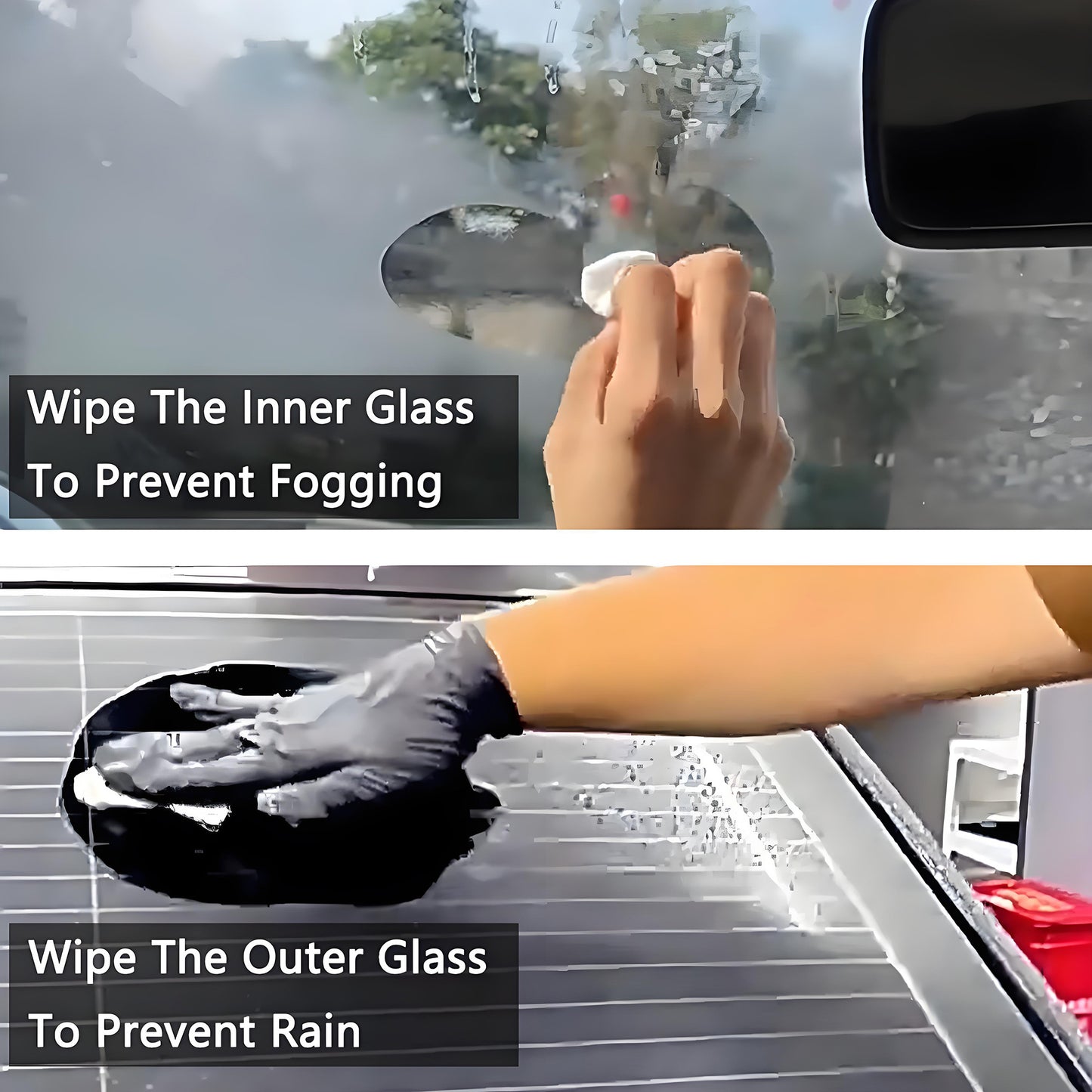 Safe Driving | Anti-Fog & Waterproof Car Wipes for Windshields, Mirrors, and Helmets - 3-in-1 Cleaning Formula for Fog Removal, Oil Film Removal, and Streak-Free Shine - Fit for All Vehicles