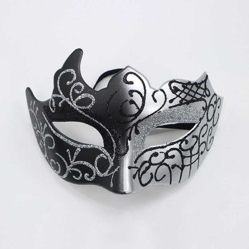 Party Bar Masquerade Flat Head Half Face Spray Paint