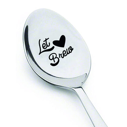 Valentine's Day Gift Engraved Stainless Steel Long-handled Spoon