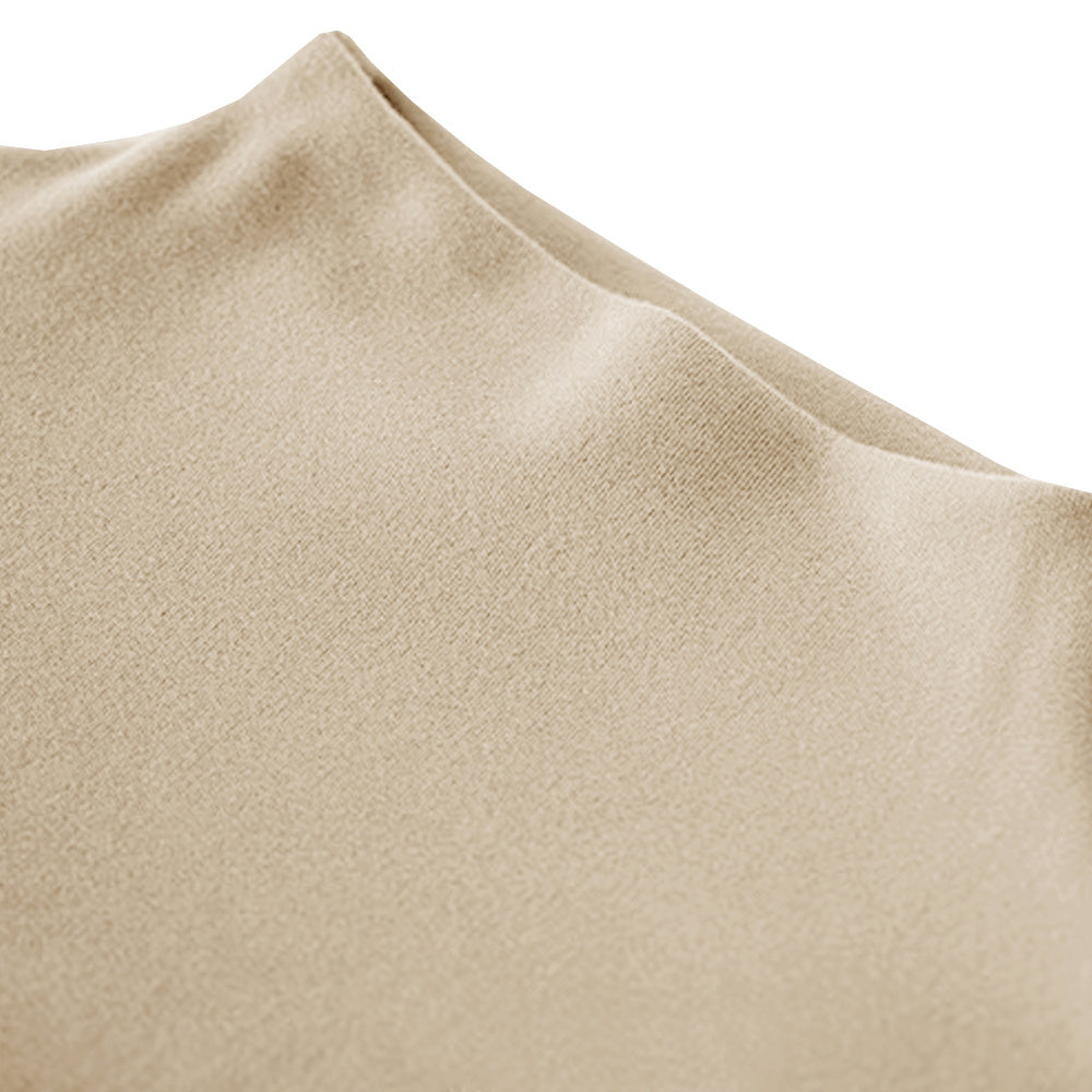 Women's Basic Solid Stretchy Long Sleeve Turtle Neck T-Shirt - Casual Everyday Top for Comfort and Style