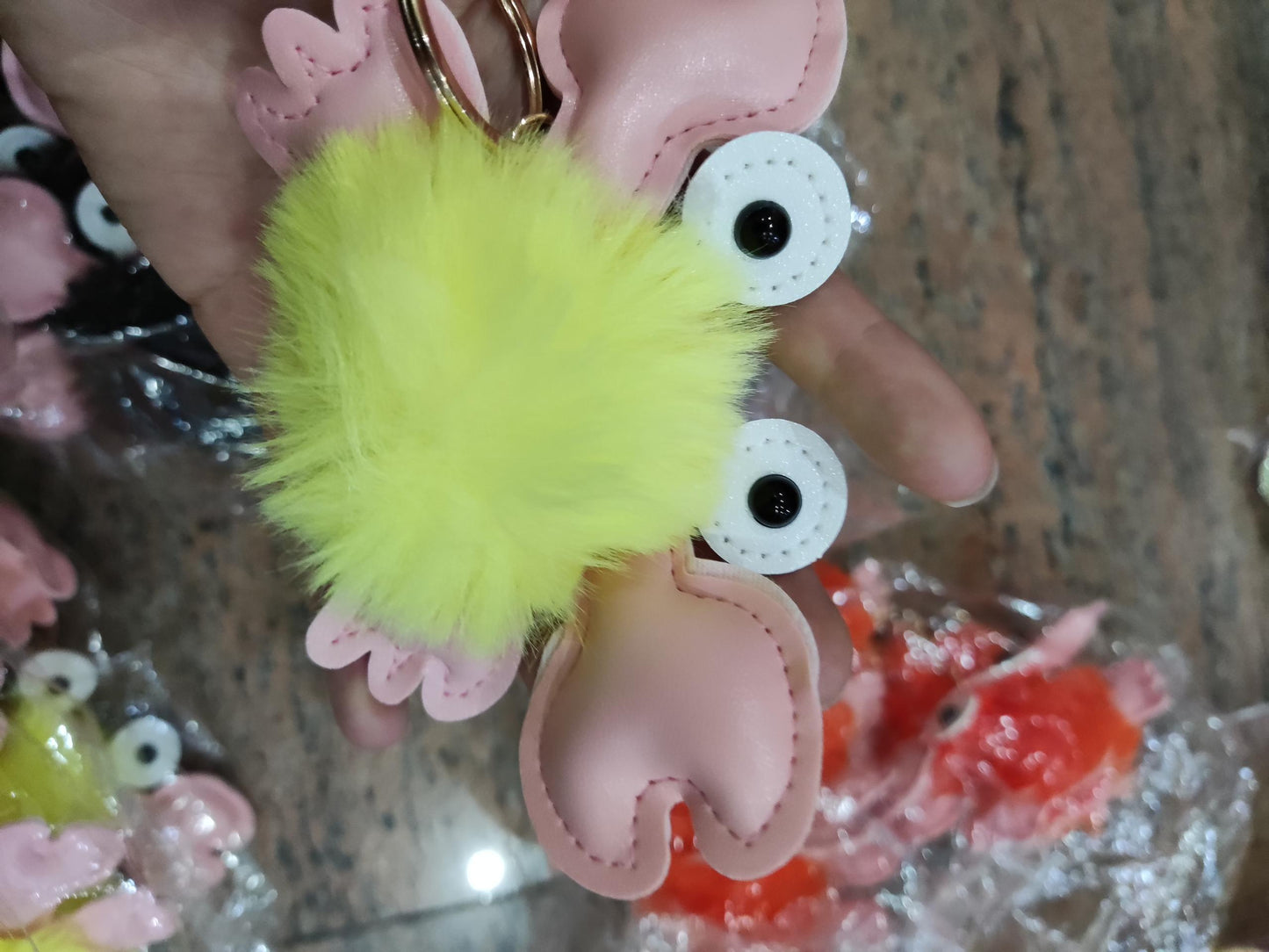 Cartoon Cute Crab Keychain Pendant