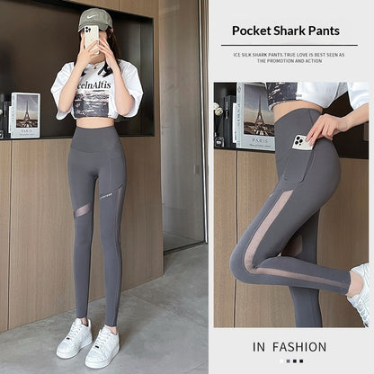 Shark Pants With Mesh Pockets Cropped Base Layer