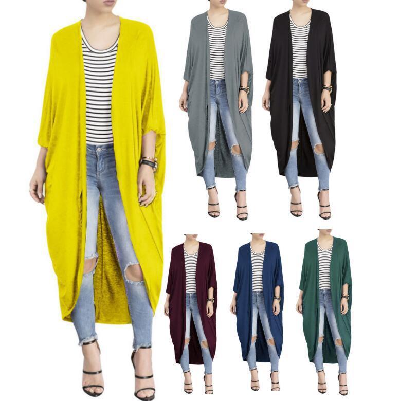 Women's Loose Bat-sleeve European And American Mid-length-sleeved Trench Coat