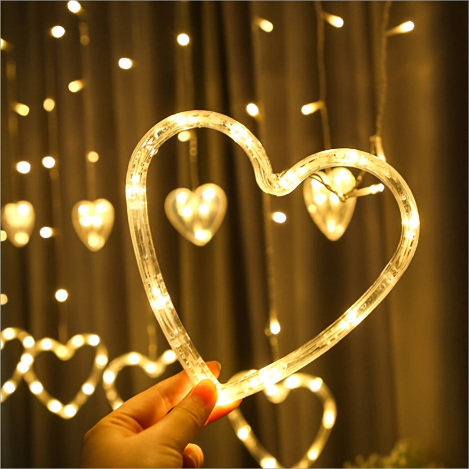 LED String Lights, Heart-shaped Fairy Lights, Suitable For Valentine's Day Weddings, Restaurants, Hotels