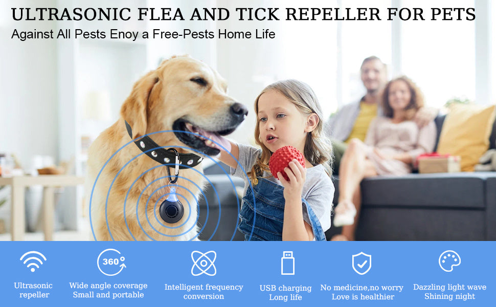 1pc Pet Repellent, Ultrasonic Repellent Ticks, Fleas, Nematodes, Cats And Dogs Outside The Body To Prevent Insects, Take Care Of Pet To Prevent Pests, With Its Mother No Longer Object To My Pet, With Its Own Safety Warning Ni