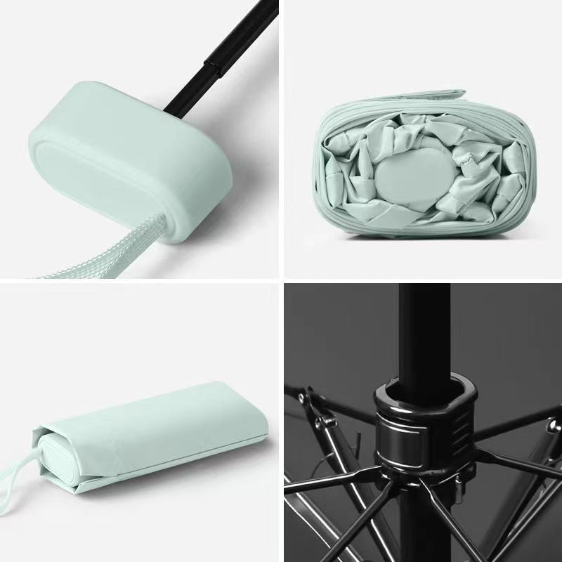 Premium Foldable Mini Pocket Umbrella - Compact Travel Umbrella with 6 Ribs | Lightweight Portable Rain Protection