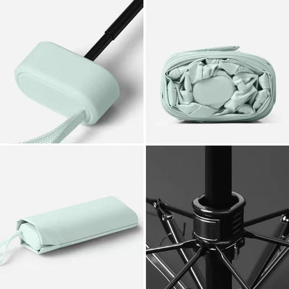 Premium Foldable Mini Pocket Umbrella - Compact Travel Umbrella with 6 Ribs | Lightweight Portable Rain Protection