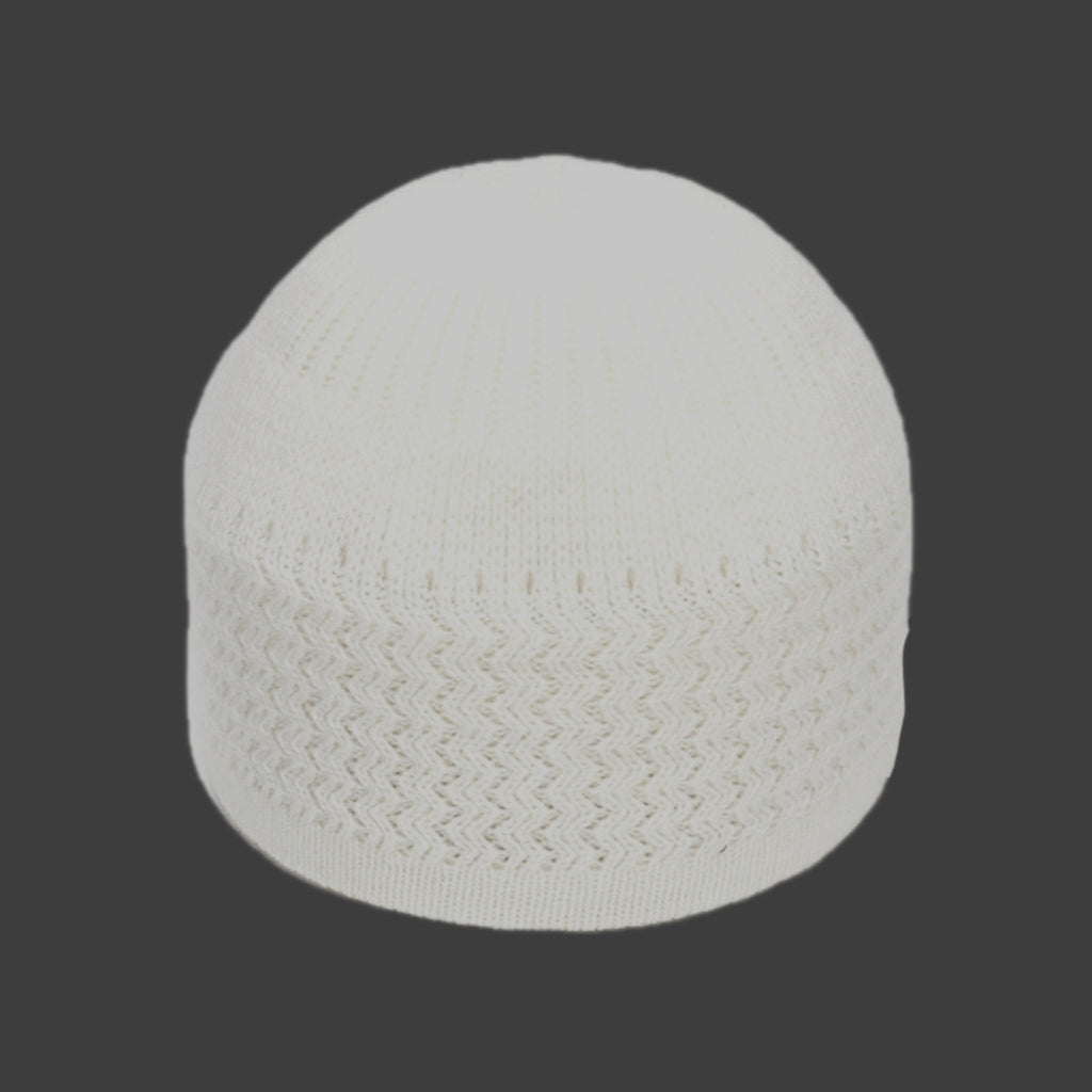 European And American Spring And Autumn Knitted Hat, Unisex Wavy Jacquard Unisex Dome Warm Beanie Cap, Muslim Pullover Knitted Hat, Ideal Choice For Gifts