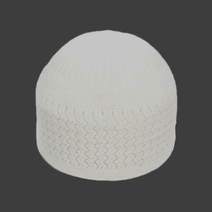 European And American Spring And Autumn Knitted Hat, Unisex Wavy Jacquard Unisex Dome Warm Beanie Cap, Muslim Pullover Knitted Hat, Ideal Choice For Gifts