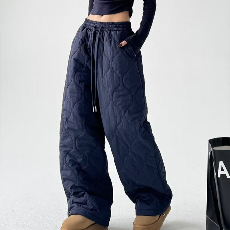 Thickened Thermal Cotton Pants Women's Loose-fitting Casual Pants