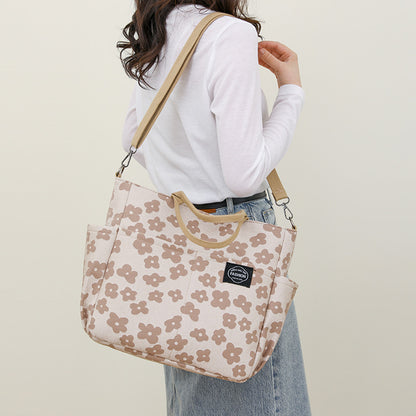 Large Canvas Travel Bag - Lightweight Weekender Handbag with Multiple Pockets