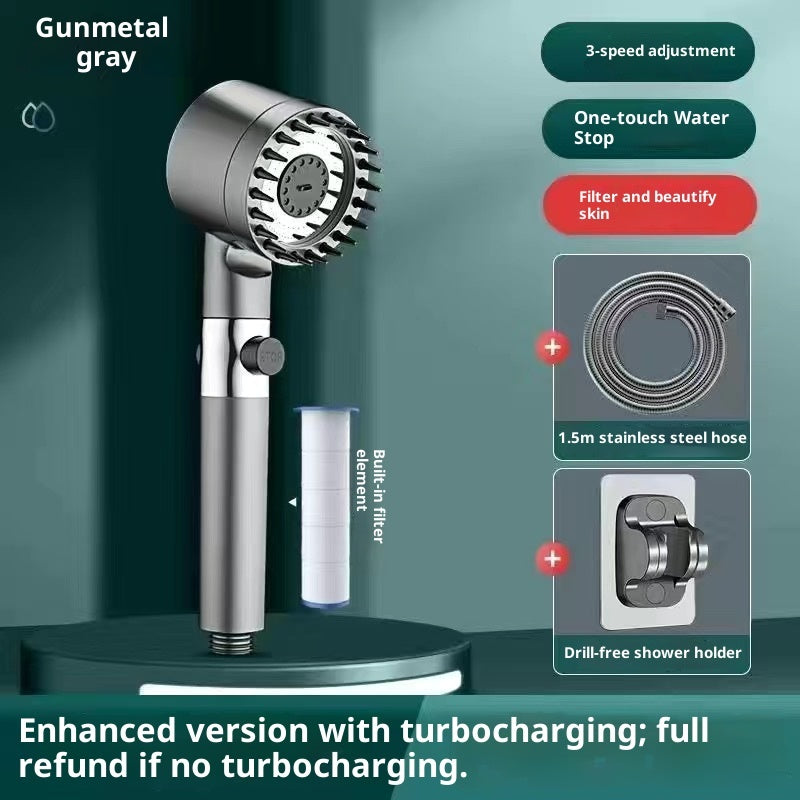 Supercharged Shower Head Shower Set Household Handheld Shower Head Bathroom Bracket
