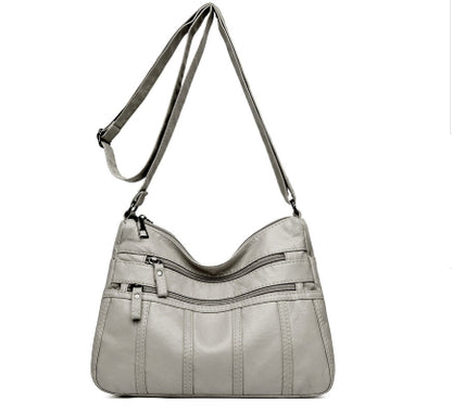 New Trendy Soft Leather Multilayer Messenger Bag