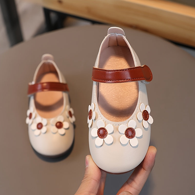 3D Floral Mary Jane Flats - Ultra-Soft, Slip-Resistant, Lightweight, Breathable, Easy-On Shoes for Girls - Comfortable and Stylish Footwear