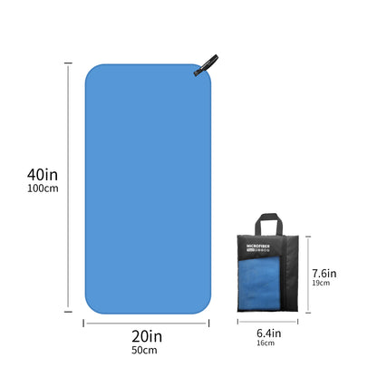 Quick Drying Absorbent 1pc Mutao Microfiber Towel - With Mesh Bag For Camping, Gym Yoga, Backpacking, Hiking