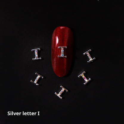 26 Letter Alloy Nail Ornament Nail Crystal