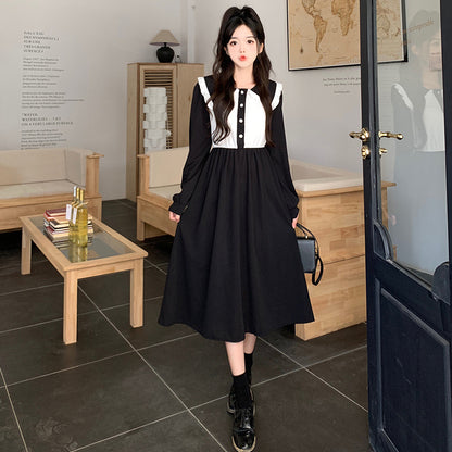 Women's Long-sleeve Figure-flattering Maxi Dress